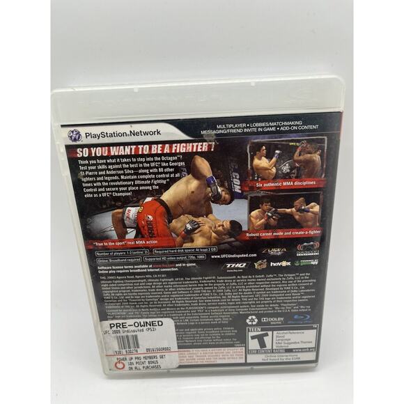 UFC Undisputed 2009 (Sony PlayStation 3, 2009) - Complete - TESTED - Picture 3 of 8